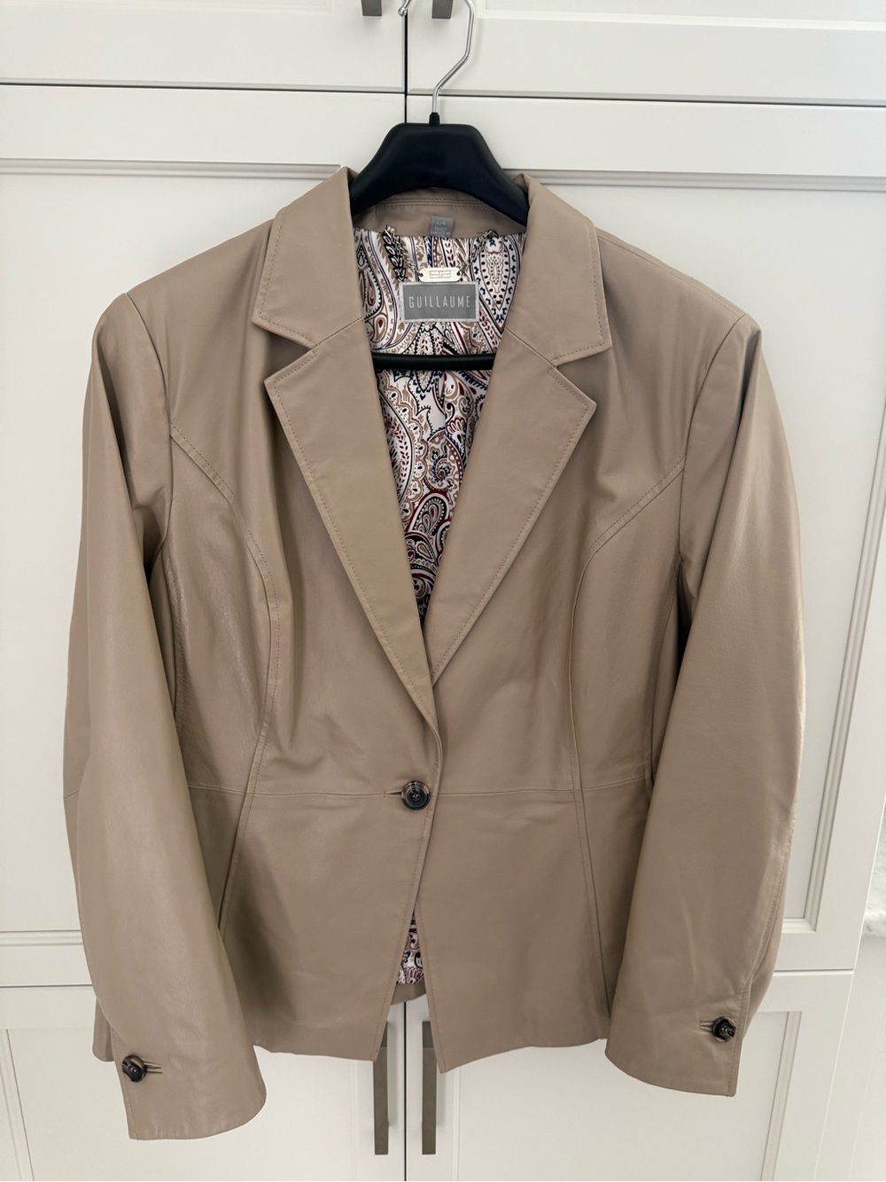 Genuine leather blazer jacket